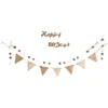 Party Decoration Kids First Birthday Backdrop Bunting Set Banner Baby 30 100 Days Jute Shower Anniversary