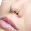 Gold Real Piercing Nose Ring Handmade Jewelry Filled Rings Faux Vintage Charm Hoop Fake Punk 240109