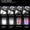 Multifunctional LED Mini Flashlight Powerful Rechargeable 8 Mode Torch Pocket Emergency Work Keychain Light COB with Magnetic Metal Clip