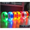 Other Event Party Supplies Music Activated Sound Control Led Flashing Bracelet Light Up Bangle Wristband Club Bar Cheer Luminous H Dhin8