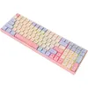 Teclados Teclas PBT 132 teclas Teclas lindas rosadas Teclas de sublimación de tinta Juego de teclas de perfil XDA para teclado 61/64/68/87/96/104/108/114 L240105