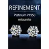 Platinum PT950 Earrings 052CT Stud for Women Sterling Silver 925 Screw Back GRA Boucles D'oreilles Mariage 240109