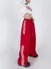 JMPRS Stripsed Women Cargo Spodnie w stylu amerykański moda wysoka talia Y2K Streetwear Lose szerokie nogi żeńskie dresowe dresy Hip Hop 240109