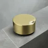 Rubinetti per lavandino del bagno Rubinetto a cascata Ottone massiccio 3 fori Doppia maniglia Lavabo Vanity LED Miscelatore acqua fredda Corto spazzolato Oro