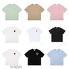 Designers Paris Shirit 2023SS Spring Classic Heart Solid Color Big Love Round Neck Kort ärm T-shirt för män och kvinnor Ty10idxy 6Hor 6Hor