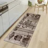 Carpets Kitchen Rug Vintage Coffee Wooden Board Bedroom Balcony Living Room Hallway Long Strip Carpet Anti-slip Floor Mat Home Decor