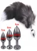 3 Tamanho Fox Tail Big Butt Plug Metal Anal Plug Brinquedos Eróticos Cosplay Cauda Sexy Anal Sex Toys para Mulher e Homens Engraçado Brinquedo Sexual Adulto Y19664671