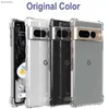 Obudowy telefonu komórkowego Luksusowe przezroczyste obudowę telefoniczne dla Google Pixel 7 Pro TPU Bumper Back Cover Pixel 7 6 Pro 6a Clear Cienkie Cordeprint Casel240110