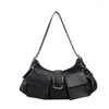 Evening Bags Fashion Women Underarm Unique Pocket Style PU Purse Shoulder Bag Lady Girls Leisure Party Totes Handbag Satchel Crossbody