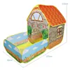 1 pc enfants Pop Up tentes maison de jeux avec tunnel cour jardin ramper tente pliante garçons filles jouer tente balle piscine enfants cadeau 240109