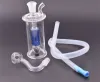 Automatisk missfärgning LED -ljus dabb oljeriggvattenrör bongs inline perc dab rigg 10mm glas oljebrännare bong med oljebrännare rör bj