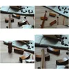 Chopsticks 100 stycken Japanese Wood Wood Rest Spoon Table Soles Holder Rack Stand Cillow Types Handcraft ZA5036 Drop Delivery Home G Dhua7