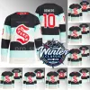 Anpassad Seattle 2024 Winter Classic Blue Jersey Kraken Matty Beniers 0 Buoy Andre Burakovsky Jared McCann Oliver Bjorkstrand Brian Dumoulin a