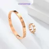 Trend fashion versatile jewelry good nice Carter 2024 Fashionable New Small and Popular Sculpture Corrosion Set with Diamond Ring Bracelet With Original Box Pyj