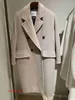 Maxmaras Womens Cashmere Coat Ethel Solid Autumnwinter Polo yaka manşet fermuar orta uzunluk RJ2T