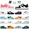 Sta Bapestass Sk8 Schoenen voor lage sneakers Lakzwart Babyblauw Roze Oranje Groen Grijs Triple Wit Bruin Beige Marine Kleurencombo Herensneakers