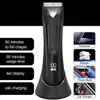 Electric Body Hair Trimmer Shaver Waterproof Groin for Men Ball USB Recharge Dock Grooming Kit Replaceable Ceramic Blade Male H 240110