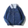 メンジャケットとコートトレンディな暖かいフリースデニムジャケット冬のファッションメンジャンジャケットアウトウェア男性カウボーイサイズS-XXXL 240110