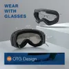 Phmax kayak gözlükleri çift katmanlar UV400 Karşıtı Kayak Gözlük Kayak Maskesi Erkek Kadın Kar Gözlükleri Pro Kış Snow Sports Goggles 240109