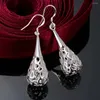 Orecchini pendenti 4 paia/lotto orecchini in argento sterling 925 set fascini di moda di colore per le donne gioielli da sposa ragazza signora carino