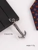 Men's Gunmetal Black Solid Brass Anchor Shape Navy Style Fashion Tie Accessories Tie Clip