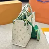 Borsa a mano firmata Borsa a mano verde Borsa a spalla Borse per la spesa Borsa a mano di grande capacità Borse in vera pelle Donna Impermeabile Due lati Borsa hobo da donna