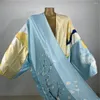 Costumi da bagno delle donne Kimono 2024 European Summer Beach Abito di seta Kaftan Abbigliamento per le donne Formato libero Aperto Bohemian Quality Dry Holiday Coat