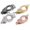 ESPNSPORT RIVERSR CZ Micro Pave Clasp Clasp White Pink Yellow Gun Black Copper Zircon Zircon Pendant Connectors Diy Jewelry Healsings بالجملة