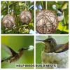 Otros suministros de aves Nido de colibrí Bola de colibrí Nido con gancho Ratán natural para patios Jardines Patios Balcones