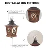 Candle Holders Lantern Holder Wooden Candlestick Stand Desktop Decorative Tabletop For Dining Table Centerpiece Size