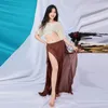 Stage Wear Women Summer Belly Dance Costume Female Tulle Top Petal Pants Performance Clothes Suit Profession Practice