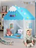 Large Kids Tents Tipi Baby Play House Child Toy Tent 1.35M Wigwam Folding Girls Pink Princess Castle Child Room Decor Gift 240109