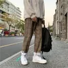 Women's Pants GIDYQ Y2K Plaid Women High Street Loose Straight Casual Trousers Hong Kong Vintage Streetwear Couple Wide Leg Nine