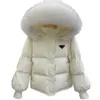 Padaa Kış Ceket Orijinal Tasarımcı Kadınlar Down Ceket Moda Gevşek Kısalan Kısa Tilki Büyük Saç Yakası Beyaz Ördek Aşağı Ceket Açık Kapüşonlu Ceket 3rdgn