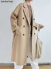 Luxury Coat Maxmaras 101801 Pure Wool Coat Classic 801 Cashmere Coat 100 Thread Count 15 Cashmere 85 Wool Doublesided Wool Loose Korean Edition Wool Coat for WoAGE7