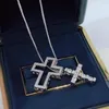 Collane Nuovo argento S925 Set croce collana pendente donne e uomini moda pendenti alla moda accessori di gioielli all'ingrosso