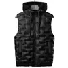 Gilet di marca Coreano Vendi Gilet invernale da uomo Giù da uomo Gilet casual Senza maniche Giacche da uomo con cappuccio 240109