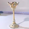 Enamel Colored Pearl Zircon Inlaid High Foot Cup Ball Base New Design Goblet Shape Metal Crystal Ball Holder Stand Sphere Base Home Decoration To Send Friends Family