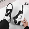 Moda impressão tênis de couro para homens na moda plataforma rendas-up tênis de alta qualidade ao ar livre antiderrapante sapatos de skate homem