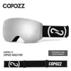 COPOZZ lunettes de ski professionnelles magnétiques Protection UV400 lunettes de ski antibuée pour hommes femmes lunettes de snowboard à changement rapide 240109