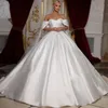 Romantische schulterfreie Brautkleider mit Schnürung, Ballkleid, Hochzeitskleid, mit Perlen verziert, Satin-Applikationen, kurze Ärmel, maßgeschneidert für Frauen, YD 328 328