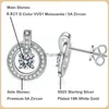 Stud EWYA réel GRA certifié D couleur 0.3CT 4mm Moissanite boucles d'oreilles pour femmes fille S925 en argent Sterling diamant boucle d'oreille clous d'oreille cadeau YQ240110