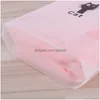 Sacs d'emballage en gros motif de chat mignon Dstring organisateur en plastique pour vêtements / sous-vêtements transparents articles divers bureau de livraison SC Dhkxb