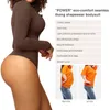 HEXIN Women's Colombianas Faja Shapewear Bodysuit Outer Long Sleeve Thong Full Coverage Flatten Abdomen Butt Lift Body shapear 240109