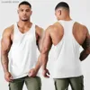 Männer Tank Tops Neue Sommer Fitness Stil Männer Kurzarm Flut Marke Sport Training Gedruckt T-shirt Atmungsaktive Lose Weste Top t240110