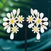 Boucles d'oreilles Missvikki luxe strass brillant perles pour femmes mariée goutte pendante fête mariage bijoux cadeaux