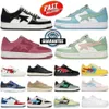 2024 Bapestark8 Shoes Grey Black Color Camo Combo Pink Green Abc Camos Pastel Blue Patent Leather Sports Sneakers