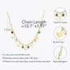 Necklaces ENFASHION Stainless Steel Necklace Gold Color Colorful Gem Charm Pendant Necklaces Fashion Jewelry Collares Para Mujer P223285