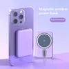 Mini Ultra Thin Magnetic Magsafe Charging Power Bank Portable 5000mAh Charger Wireless Fast Charging Externt Batteri för iPhone 15 12 13 14