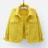 Classic Denim Jacket Women Jeans 2023 Jean Boyfriend Jackets for Oversize Loose Coat Veste Femme Purple White Yellow Mujer y240109